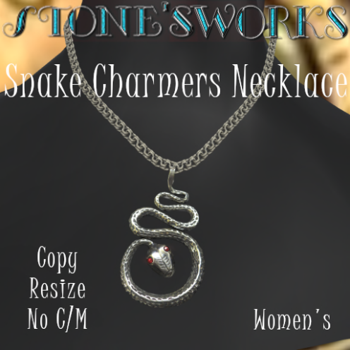 SNAKE CHARMERS NECKLACE W Stone's Works_texture