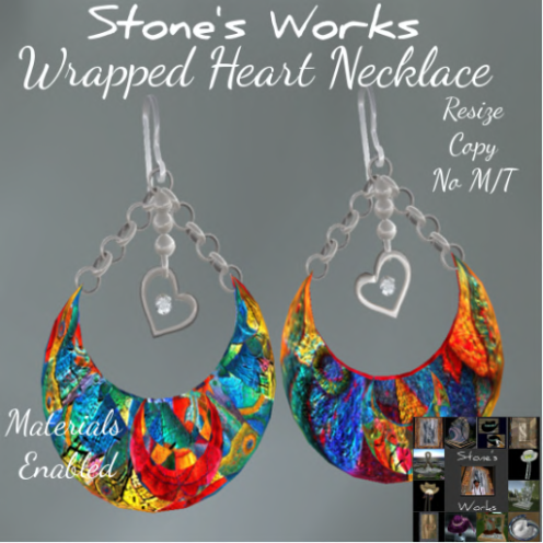 Wrapped Heart Earring Set Stone's Works
